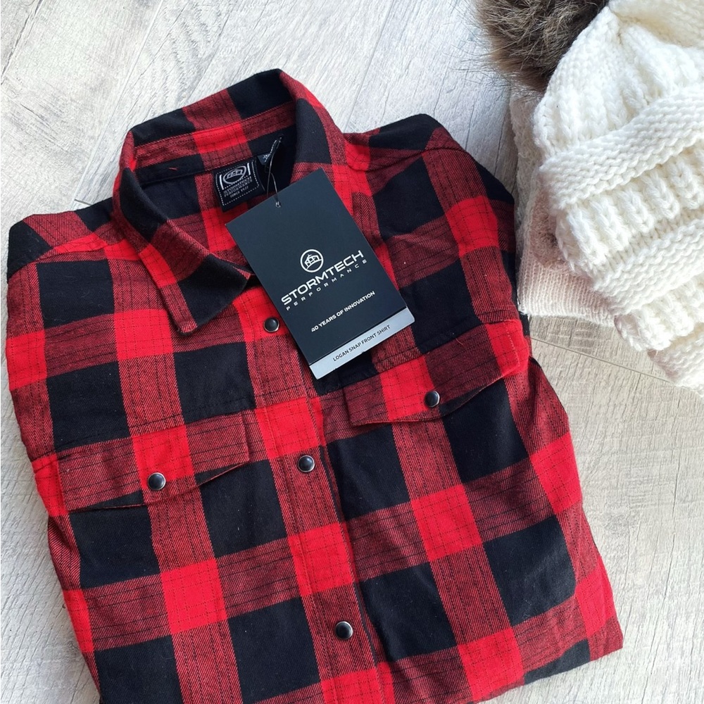 Stormtech Performance Logan snap front plaid shirt